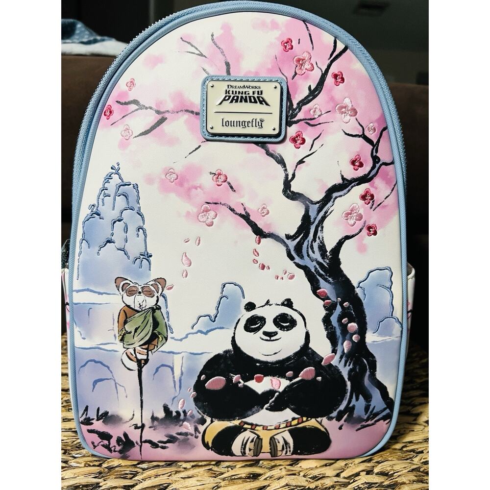 Loungefly DreamWorks Kung Fu Panda Po & Master Shifu Cherry Blossom Backpack
